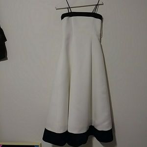 Ivory and black formal dress